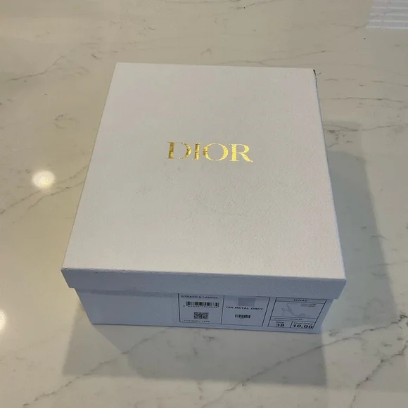 Dior Dway Heeled Sandals Metallic Thread Embroidery Strass size 38 - Picture 3 of 14